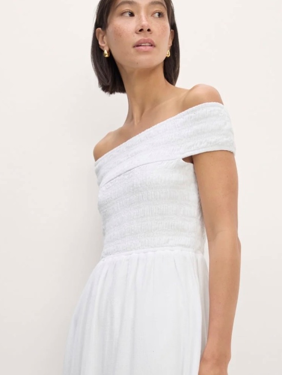 NWT Everlane Gauze Off the Shoulder Dress - Picture 2 of 10